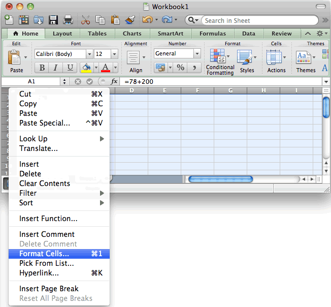 page break in excel for mac